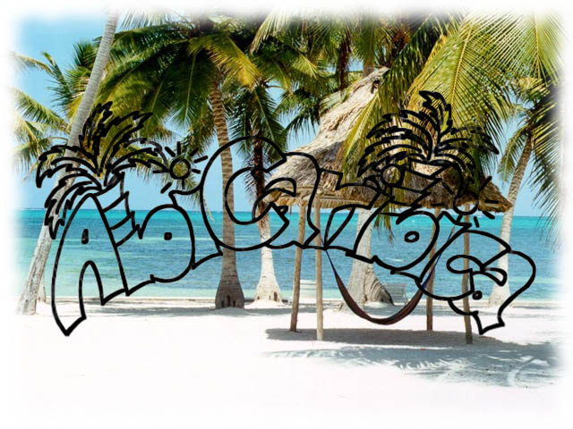 Abicaribica Logo vor Palmen
